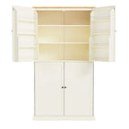 Freestanding Kitchen Pantry Cabinet with 2 Drawers, 2 Adjustable Shelves & 8 Door Shelves, 40.2x20x71.3 Inch