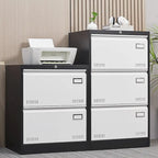 Metall-Aktenschrank mit 3 Schubladen und Schloss
