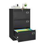 Metall-Aktenschrank mit 3 Schubladen und Schloss