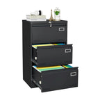 Metall-Aktenschrank mit 3 Schubladen und Schloss