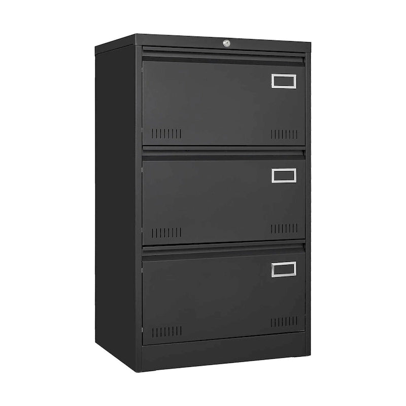 Metall-Aktenschrank mit 3 Schubladen und Schloss