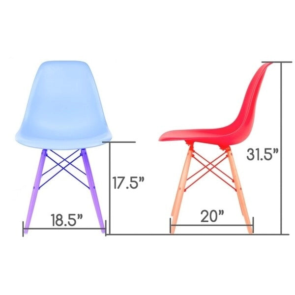 Cool Gray Leatherette Upholstered Dining Side Chair with Black Steel Legs