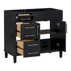 36-Inch Bathroom Vanity Cabinet with Drawers and Adjustable Shelf, No Sink