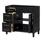 36-Inch Bathroom Vanity Cabinet with Drawers and Adjustable Shelf, No Sink