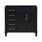 36-Inch Bathroom Vanity Cabinet with Drawers and Adjustable Shelf, No Sink