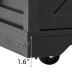 53.7" Farmhouse Kitchen Island with Power Outlet