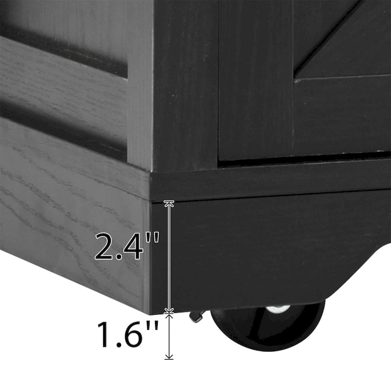 53.7" Farmhouse Kitchen Island with Power Outlet