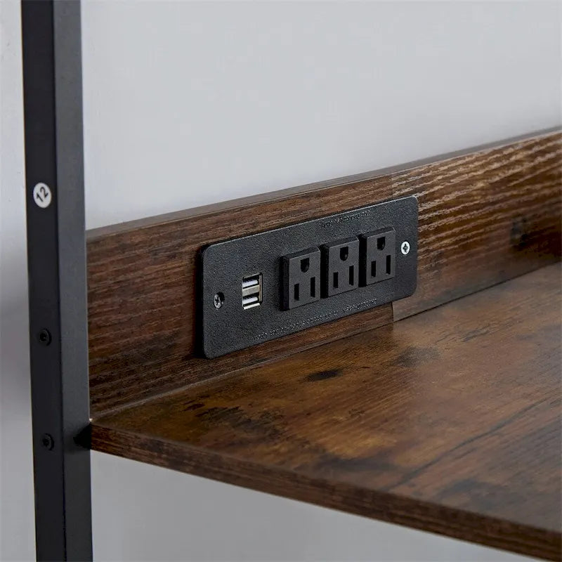 3-Tier Buffet Cabinet with LED Strip and Glass Holder