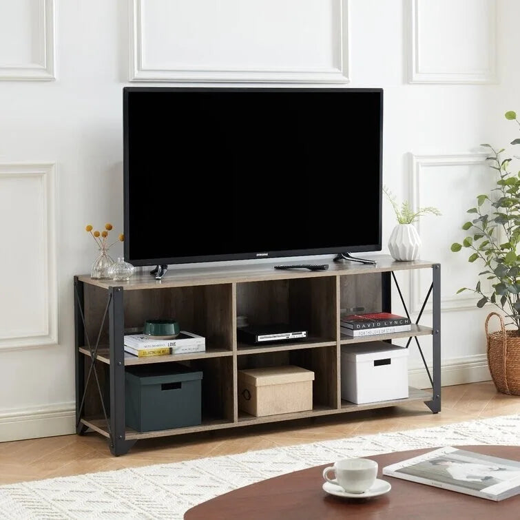 6-Shelf Media Console TV Stand