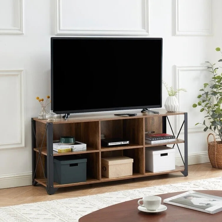 6-Shelf Media Console TV Stand