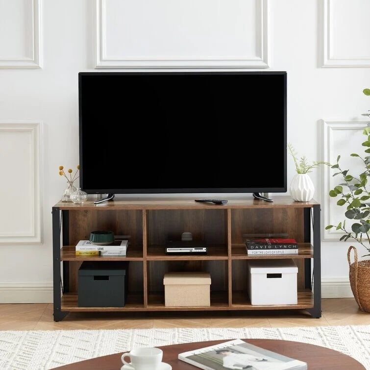 6-Shelf Media Console TV Stand