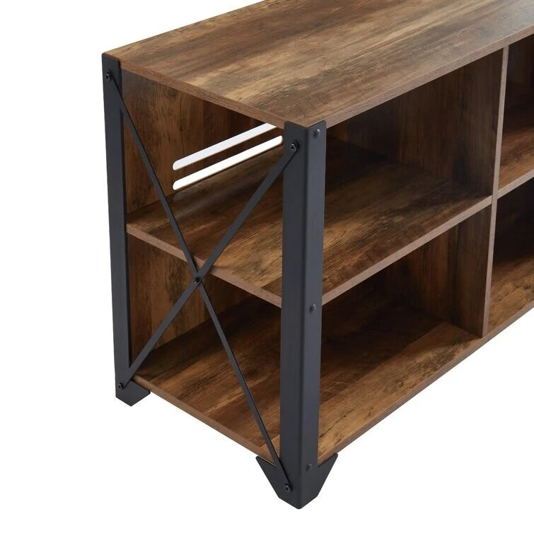 6-Shelf Media Console TV Stand